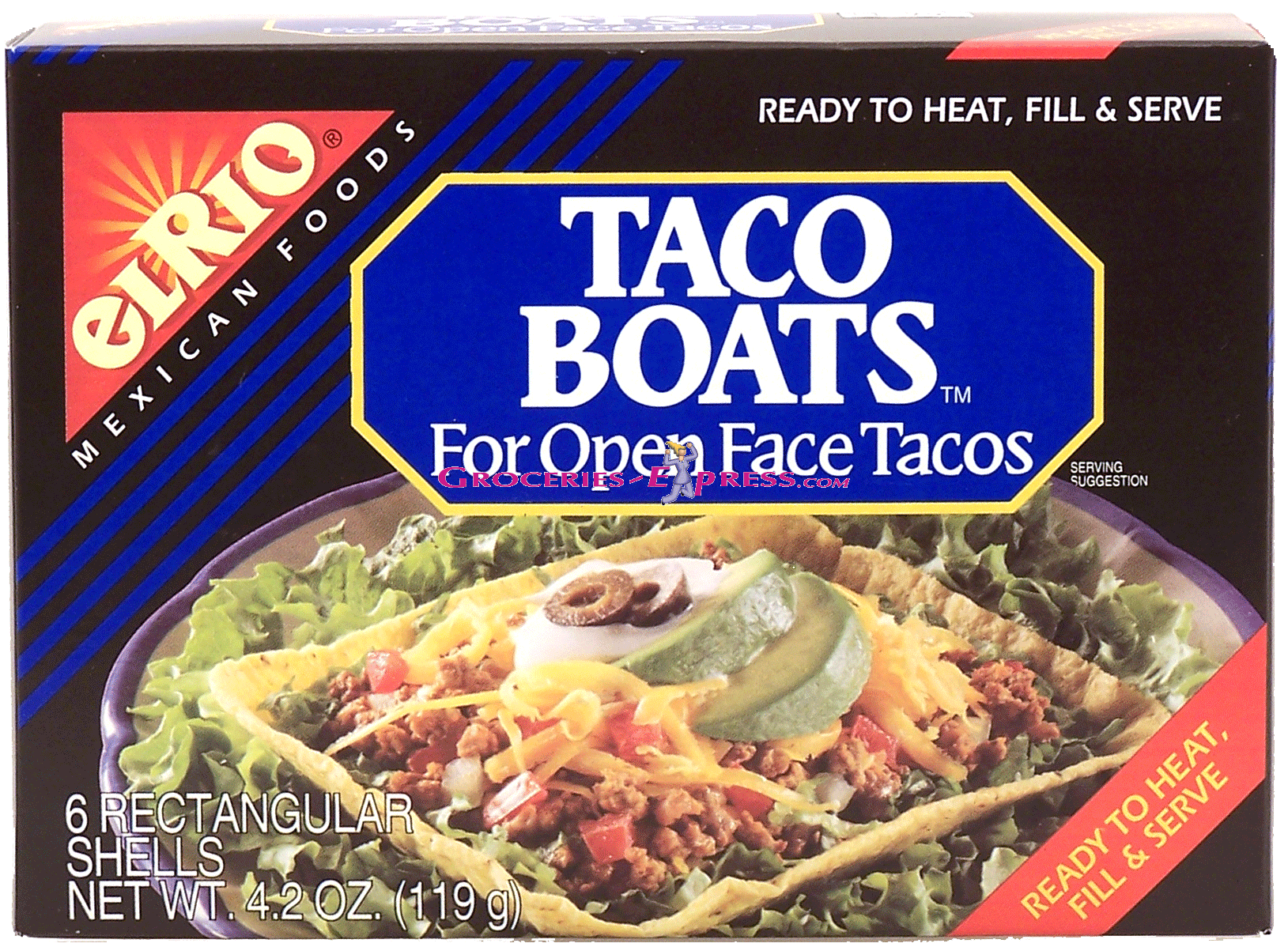 El Rio taco boats for open face tacos, 6-count Full-Size Picture